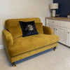 GRADE A2 - Mustard Velvet Loveseat - Payton A2/PAY044