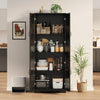 🔥Freestanding Storage Cabinet Kitchen Tall Storage Cupboard with Shelves 4 Tier