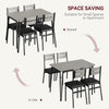 5 Piece Dining Table Set for 4 Peopel Modern Dining Room Table Set for Kitchen