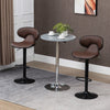 Adjustable Swivel Bar Stools Set of 2, Barstools for Counter Bar, Brown