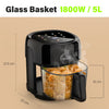 Air Fryer 5L Digital Large Transparent Multifunction Oven Cooker 1800W Oil Free