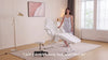 White Beauty Bed Adjustable Massage Table Spa Salon Bed Recliner w/Stool