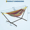 2-Person Outdoor Hammock w/ Stand,450 Lbs,Portable Hammock w/Carry Bag,11 Colors