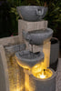 Garden LED Cascading 4 Bowl Water Feature Outdoor Freestanding 75cm