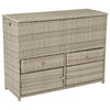 Grey 62 Litre Rattan Double Cooler Box - Aspen FTR094