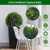 2Pcs Artificial Plant Topiary Ball,48CM Hanging Cedar Grass Ball for Garden