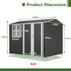 Garden Shed With Window Doors Outdoor Steel Apex Roof Tool Foundation