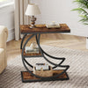 Farmhouse Small End Table, Narrow Wooden Side Table Accent Table for Living Room