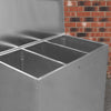 Large Feed Bins Storage 64L Galvanised Metal Waterproof Outdoor 3 Compartments