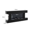 Black Wall Mounted Electric Fire with LED Light 52" Suite Fireplace Heater Flame