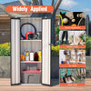 BIRCHTREE Metal Garden Storage Box Shed Outdoor with Shelves Cabinet Anthracite