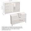 White Bathroom Under Sink Cabinet Basin Storage Cupboard Vanity Unit With 2 Door
