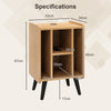 Stand Vinyl Record Storage Turntable Stand-Natural Record Player