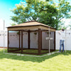 3 X 3(M) Pop up Gazebo Tent with Netting, Height Adjustable, Beige