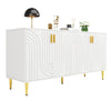 MODERN SIDEBOARD STORAGE CABINET WITH ADJUSTABLE SHELVES FOR LIVING ROOM WHITE