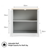 Bathroom Storage Cabinet | Grey Bathroom Cupboard with 2 Shelves |