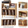 Large Record Stand with Storage, Record Player Stand with Shelf, Vinyl Record Ho