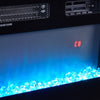 70'' TV Stand Cabinet High Gloss Electric Fireplace Unit W/ LED 12 Colour Flame