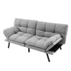 2 Seat Memory Foam Sleeper Couch Convertible Loveseat Sofa Bed Grey