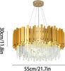 Gold Crystal Chandelier Modern Flush Mount Ceiling Light Fixture Luxury Lighting