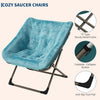 Folding Saucer Foldable Moon Chair Camping Outdoor Soft Padded Seat No Assembly