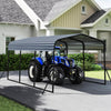 4.4 x 3m/10 x 15FT Carport Heavy Duty Galvanized Steel Car Shelter