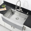 30/33inch Apron Front Sink Single Bowl Kitchen Sink 16 Gauge Stainless Steel