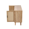 Rattan 2 Doors Sideboard Cabinet Home Storage Cupboard Buffet & 3 Drawers Unit
