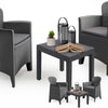 Patio Garden Bistro Set 3PC Rattan Outdoor Furniture Table & Chairs