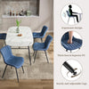 2x Brown Dining Chairs Faux Leather Padded Seat Dining Room Chair Modern
