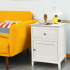 Set of 2 Nightstand Modern Sofa Side Table End Table Accent Side Table White