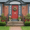 Heavy Duty Outdoor Handrail Black Wrought Iron 1-4 Steps Kit