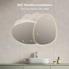 Illuminated Bathroom Mirror with LED Lights Wall Mounted Demister Touch Sensor