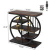 End Table for Living Room, 5-Tier Industrial Narrow Side Table with Metal Frame