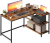 Coleshome L Shaped Gaming Desk, 100x80 cm Computer Desk, Corner Office Desk