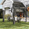 3 x 3(m) Metal Pergola with Retractable Roof and Sidewalls, UPF30+ Refurbished