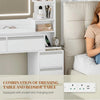 Dressing Table With Led Mirror Drawers Set Makeup Desk Vanity Table Lights
