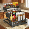3-Tier Adjustable Height Spice Rack Organizer，Metal Storage for Kitchen Cabinet