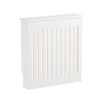Radiator Cover Vertical Slat Modern Stylish MDF Wood White Black Cabinet Shelf
