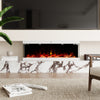 Electric Fireplace Panoramic Media Fire 40-72in Wall Insert LED Fireplace Heater