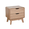 2 Drawer Bedside Scandi Legs Home Bedroom Furniture Nightstand Lamp Side Table