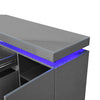Odessa Grey High Gloss Sideboard With 5 Door 2 Drawer And LED