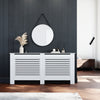 White Radiator Cover Cabinet Furniture MDF Wood Horizontal Grill Shelf - X Large