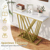 Gold Console Table Modern Sofa Table-White