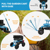 COSTWAY Rolling Garden Cart Scooter Outdoor Heavy-Duty Gardening Cart-Blue