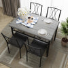 5PCS Wooden Dining Table Set for 4,Kitchen Table&Chairs Set w/Upholstered Seats