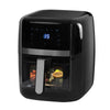 Daewoo Family Size 8L Digital Air Fryer w Window & Divider for 2x4L Dual Cooking