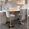 Velvet Swivel Bar Stools Set of 2 Swivel Kitchen Barstools Bar Chairs Grey Black