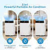 12000 BTU Portable Air Conditioner 3-in-1 Cooler & Dehumidifier & Fan w/ Remote