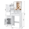 Dressing Table With Drawers Mirror Stool Set Makeup Desk Vanity Table Bedroom UK